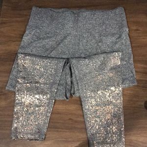 Livi Active Gray Leggings with Rose Gold Splatter
